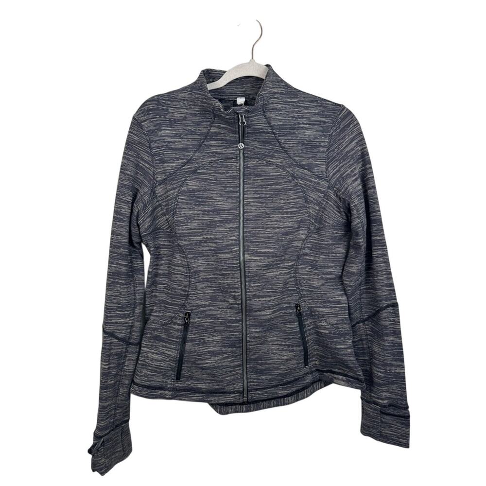 Lululemon Forme II Jacket Womens 12 Wee Space Dye Activewear GUC Athleisure Yoga